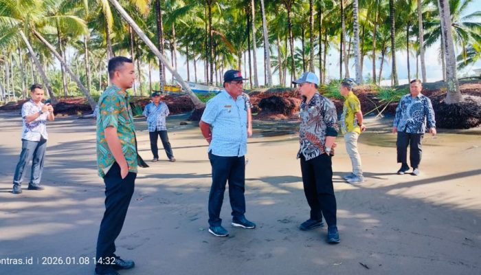 Bupati dan Wabup Bolmut Tinjau Lokasi Abrasi Pantai Desa Busisingo Utara