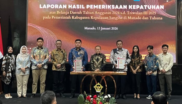 Wabup Sangihe Terima LHP dari BPK RI, DPRD Didorong Perkuat Pengawasan