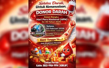 Sambut HPN 2026, Jurnalis Gorontalo Gelar Aksi Donor Darah