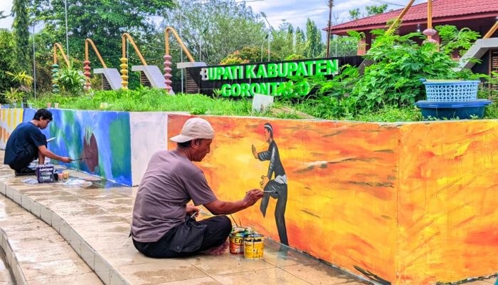 HPN 2026, Jurnalis Gorontalo Warnai Taman Budaya Lewat Mural