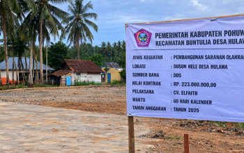 Proyek Sarana Olahraga Desa Hulawa Molor dari Kontrak, Kontraktor Siap Ungkap Fakta