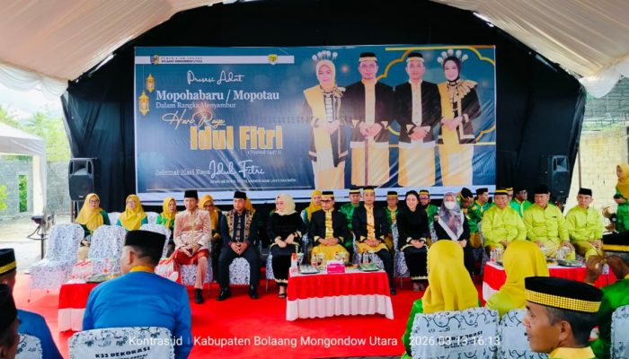 Bupati Boltara Terima Prosesi Adat Mopohabaru Sambut Idul Fitri 1447 H