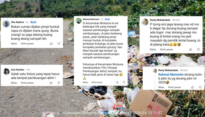 Bintauna Darurat Sampah, Warga Tagih Solusi Nyata dari Pemda Boltara