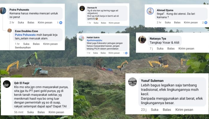 Ekskavator Masih ‘Menari’ Bebas di PETI Butato Hulawa, Netizen Sindir Polisi