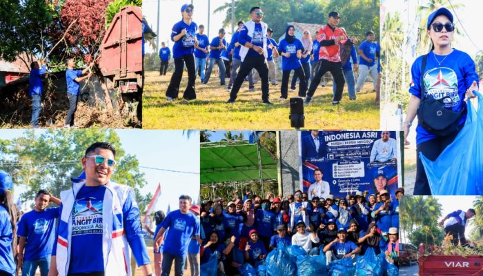 HUT ke-25, Demokrat Boltara Gelar Zumba dan Bersih Pantai hingga Layanan Kesehatan Gratis