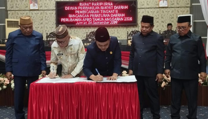 DPRD dan Pemda Sepakati Perubahan APBD Kabupaten Gorontalo 2026 Lewat Paripurna
