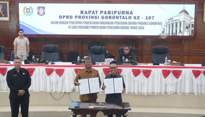DPRD Gorontalo Tetapkan Ranperda Perubahan Perizinan Berusaha, Sesuaikan Regulasi Nasional