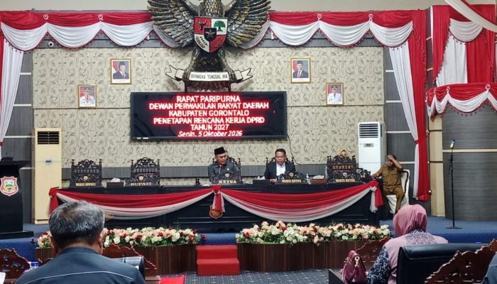 Gelar Paripurna, DPRD Kabupaten Gorontalo Bahas Perubahan Tatib dan Rencana Kerja 2027