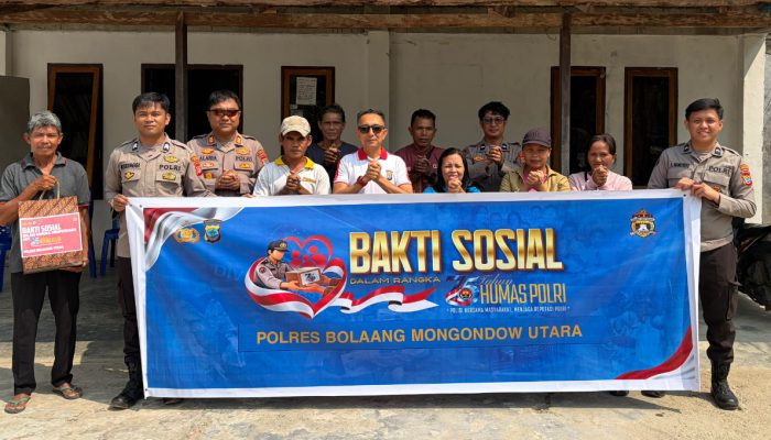 HUT Humas Polri, Polres Bolmut Buktikan Kepedulian Lewat Aksi Sosial Lintas Agama